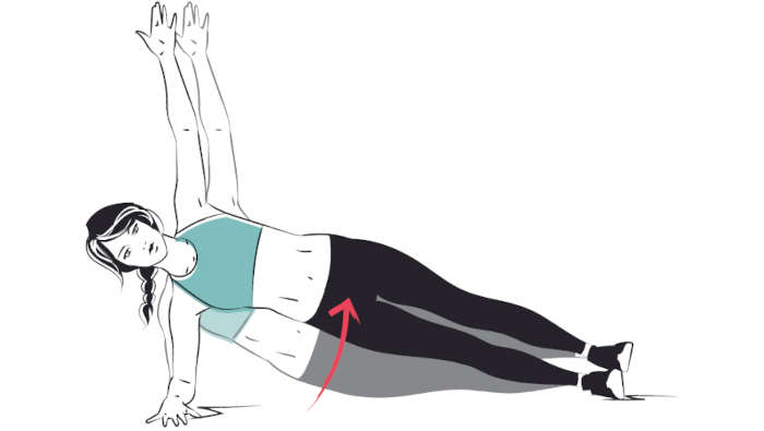 Side-Planks. Training der queren und der schrägen Bauchmuskeln.
